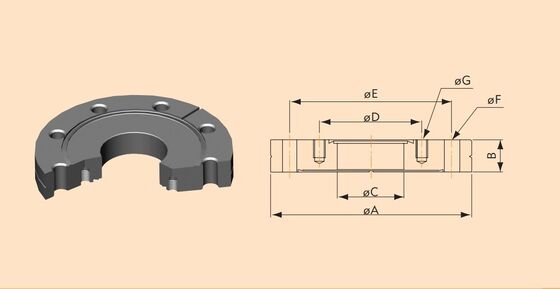 ISO CE CF Reducing Flange For High Vacuum Stainless 304 304L And 316L