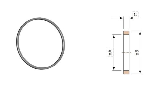 KF Overpressure Ring SUS304 Materials Static Dynamic Radial Or Face Seals
